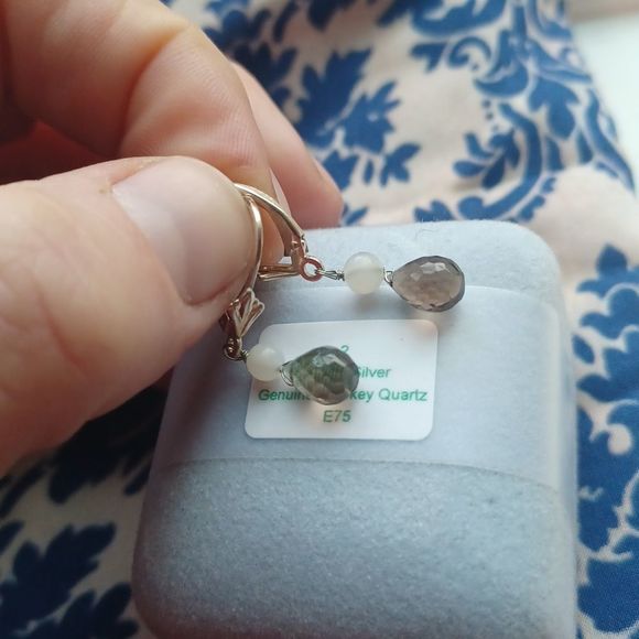 Smokey quarts and sterling silver - Picture 2 of 3